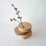 Sculpture-vase BONSAI EQUILIBRIUM - natural elm wood 2