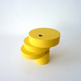 Vase-sculpture BONSAI EQUILIBRE - médium laqué jaune 5