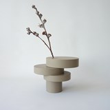 Sculpture-vase BONSAI EQUILIBRIUM - lacquered medium taupe - Grey - Design : Beatrix Li-Chin Loos 2