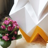 Small table lamp in paper HIKARI - yellow and white  5