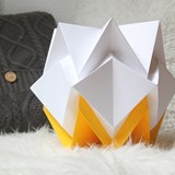 Small table lamp in paper HIKARI - yellow and white  4