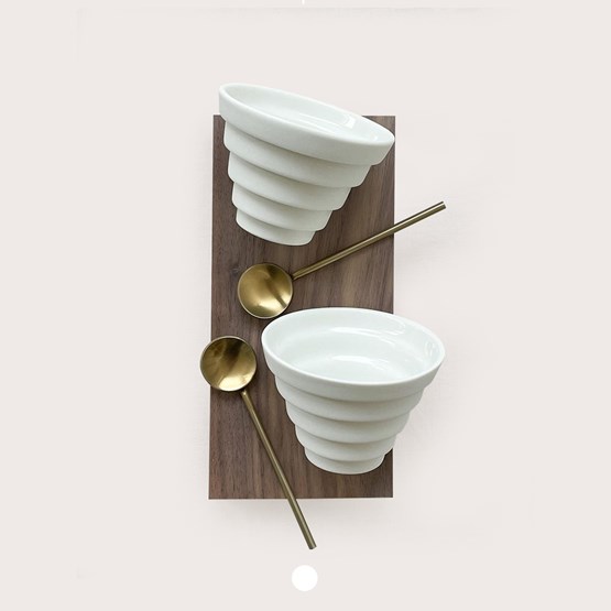 STAIRS cups - white porcelain - White - Design : Antoine Pillot