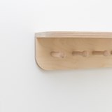 MIMOSA wall shelf with hooks - Light Wood - Design : Little Anana 5