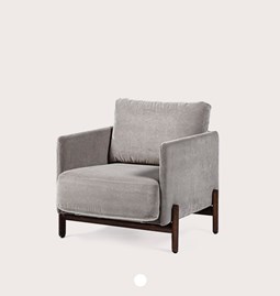 LACUS WOOD armchair - grey