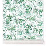 Papier-peint Lucioles - vert - Multicolore - Design : Little Cabari 2