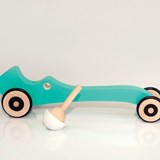 Wooden toy Autotop - turquoise 5