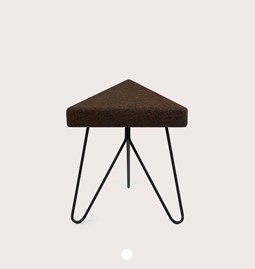 TRES | stool or table -  dark cork and black legs  