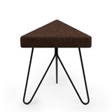 Tabouret/Table TRÊS -  liège foncé et piètement noir - Liège - Design : Galula Studio 4