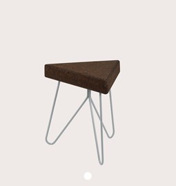 TRES | stool or table -  dark cork and grey legs 