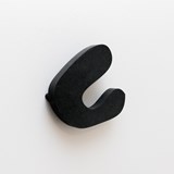 Set of 3 hooks with abstract shapes - black valchromat - Black - Design : Little Anana 5