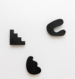Set de 3 patères aux formes abstraites - valchromat noir