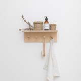 SUREAU wall shelf with hooks - small - Light Wood - Design : Little Anana 4