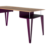 ATOME desk - purple steel and oak  12