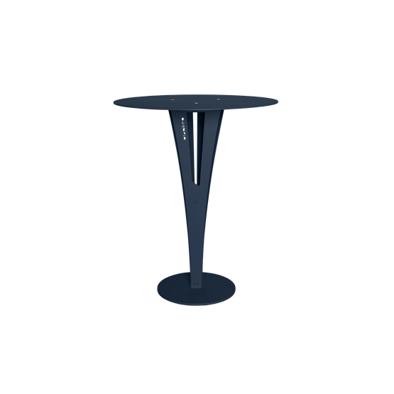 Table d'appoint CAPUCIN - acier bleu et laiton - Design : Blaq&Co