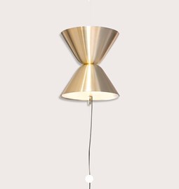 Aureole suspended ceiling and floor light - brass