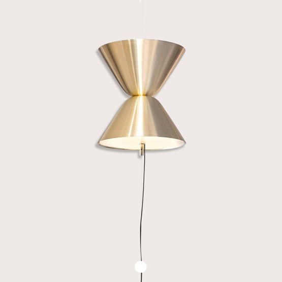 Aureole suspended ceiling and floor light - brass - Brass - Design : Daniel Becker