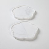 Set de 2 dessous de verres ARIADNE - Marbre - Blanc - Design : Faye Tsakalides 3