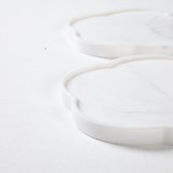 Set de 2 dessous de verres ARIADNE - Marbre - Blanc - Design : Faye Tsakalides 4