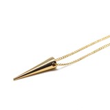 Necklace with a long gold spike  3