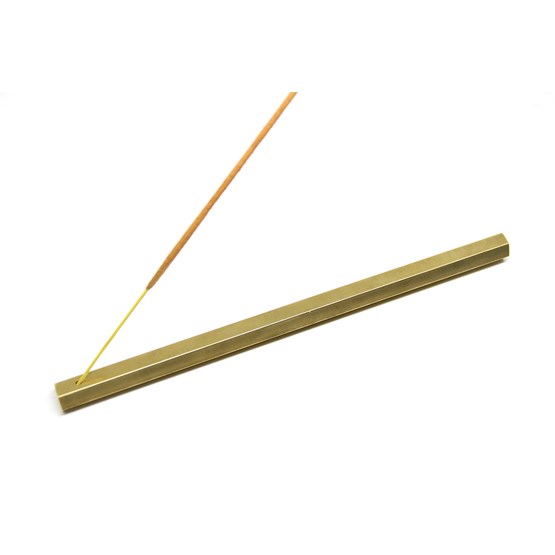 Clean incense burner minimal bar - brass - Design : LLAYERS
