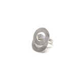 Ring with interlaced circles - Silver  2
