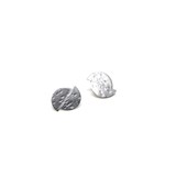 Offset disks stud earrings - silver 3
