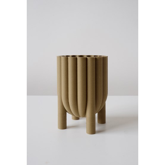 TUBE pot no.1_2 - vert - Dark Wood - Design : La double clique