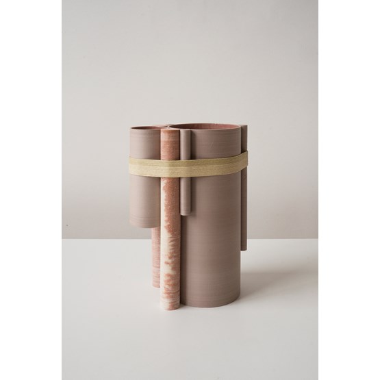 Vase TUBE no.2_3 - Beige - Design : La double clique