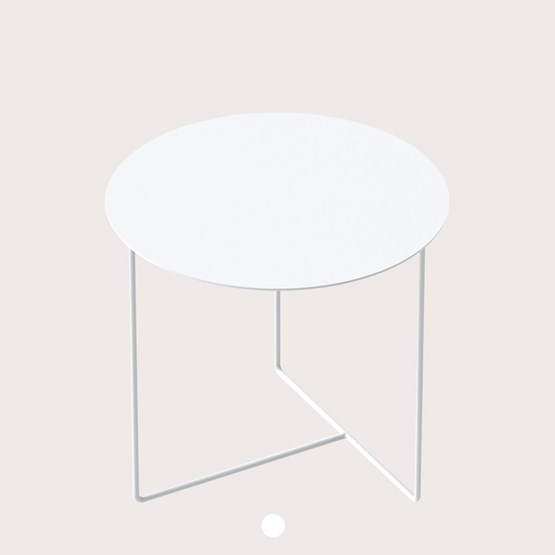 Solid 01 Side Table White Weld Co, Designer Round Side Tables