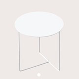 Table d'appoint SOLID 03 - Blanc - Blanc - Design : weld & co 5