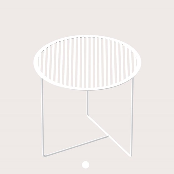 Table d'appoint GRID 01 - Blanc - Blanc - Design : weld & co