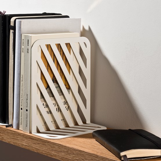 Serre-livres GRID 01 - Blanc - Blanc - Design : weld & co