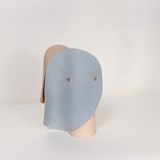 Vase CARNATION - Ecru / bleu - Cuir - Design : STUDiOFOAM 2