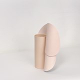 Vase CARNATION - Ecru / bleu - Cuir - Design : STUDiOFOAM 4