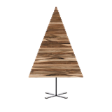 Wooden Christmas Tree YELKA - Walnut / Black stand  - Dark Wood - Design : Hello Yellow House 9