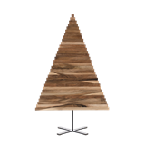 Wooden Christmas Tree YELKA - Walnut / Black stand  - Dark Wood - Design : Hello Yellow House 8