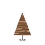 Wooden Christmas Tree YELKA - Walnut / Black stand  - Dark Wood - Design : Hello Yellow House 7