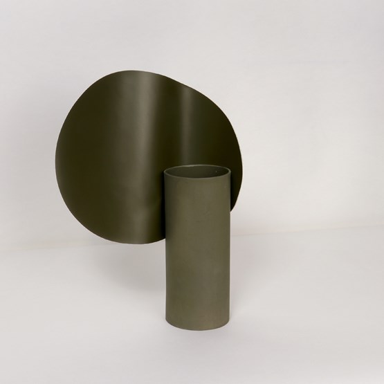 Vase CARNATION - Vert Mine - Cuir - Design : STUDiOFOAM