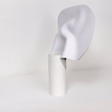 Vase Carnation - White - Leather - Design : STUDiOFOAM 3
