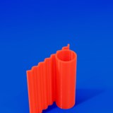 Zig pencil pot - corail - Red - Design : Valentin Lebigot 2