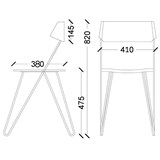 IBSEN MASTER Chair - steel and walnut Grey 8
