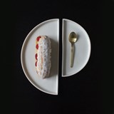Assiette DEMI LUNE - Porcelaine blanche - Blanc - Design : Antoine Pillot 3