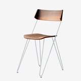 IBSEN MASTER Chair - steel white and walnut  4