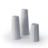 Concrete vase trio Facette 4