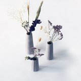 Concrete vase trio Facette 3