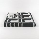CONCRETE LANDSCAPE - Block Window Blanket #10 - Grey - Design : KVP - Textile Design 4