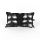 Moire Cushion 1F - Limited serie - Black - Design : KVP - Textile Design 6