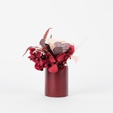 Petit pot Cinabre - burgundy - Leather - Design : Rodanthe 2
