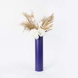 Vase COLONNE PEACOCK - Bleu roi - Cuir - Design : Rodanthe 2