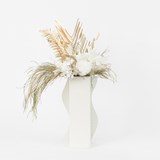 Vase CAMÉLÉON PEACOCK - Blanc - Cuir - Design : Rodanthe 2